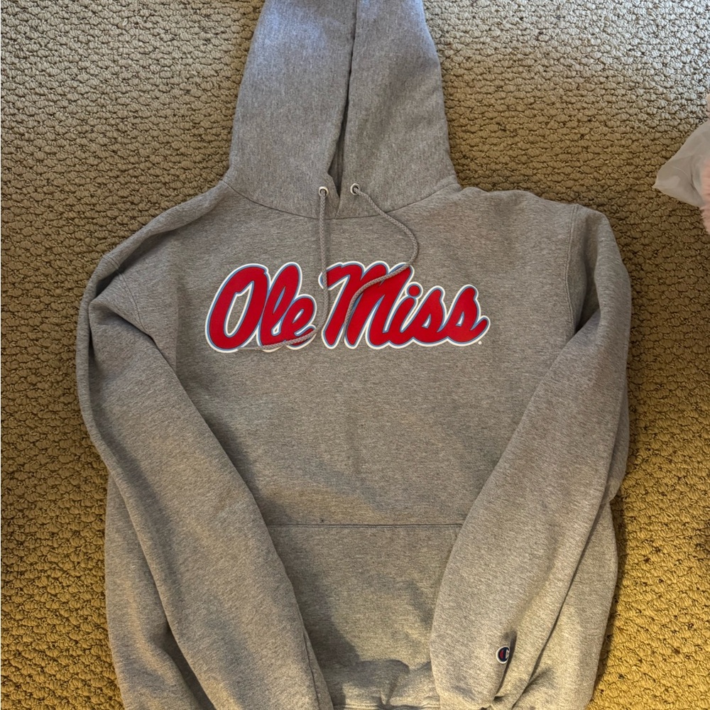 Gray Champion Ole Miss Hoodie Medium